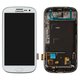 Дисплей для Samsung I9305 Galaxy S3, білий, Оригінал (переклеєне скло)