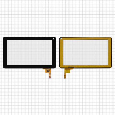 Сенсорний екран для China Tablet PC 7"; Cube U25GT, U26GT; IconBIT NetTAB Sky Net NT 0701S , чорний, 186 мм, 12 pin, 111 мм, ємнісний, 7", #FPC TP070072(DR1334  AWX 1305