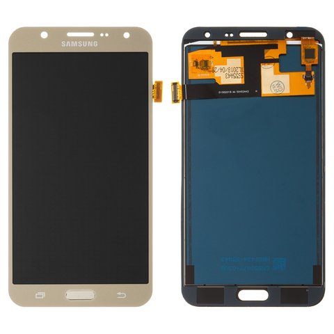 Дисплей для Samsung J700 Galaxy J7, золотистый, без регулировки яркости, без рамки, Сopy, TFT 