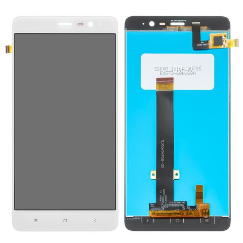 Дисплей для Xiaomi Redmi Note 3i Pro SE, білий, Оригінал переклеєне скло , переклеєний сенсорний екран, 149.5*73 mm