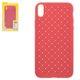 Чехол Baseus для iPhone X, красный, плетёный, силикон, #WIAPIPHX-BV09
