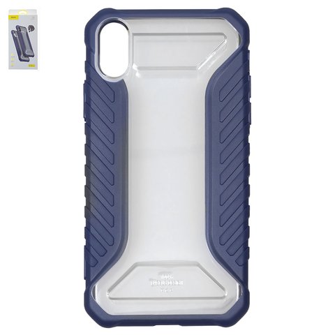 Чехол Baseus для iPhone XR, синий, ударопрочный, пластик, #WIAPIPH61 MK03