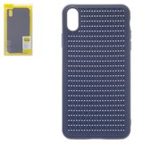 Чохол Baseus для iPhone XS Max, синій, плетений, пластик, #WIAPIPH65-BV03