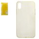 Чехол Baseus для iPhone XR, золотистый, прозрачный, Dust Free, силикон, #ARAPIPH61-A0V