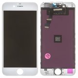 Дисплей для iPhone 6, білий, з рамкою, Copy, з пластиками камери та давача наближення, tianma