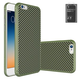 Чехол Nillkin Synthetic fiber для iPhone 6 Plus, iPhone 6S Plus, зеленый, без отверстия под логотип, Ultra Slim, пластик, #6902048130470
