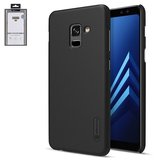 Чехол Nillkin Super Frosted Shield для Samsung A730 Galaxy A8+ (2018), черный, с подставкой, матовый, пластик, #6902048152731