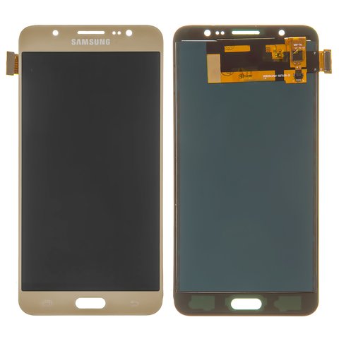 Дисплей для Samsung J710 Galaxy J7 2016 , золотистый, с регулировкой яркости, без рамки, Сopy, TFT 