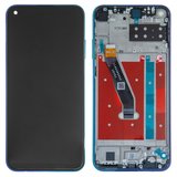Дисплей для Huawei P40 Lite E, Y7p, синий, с рамкой, High Copy, aurora Blue, ART-L28/ART-L29/ART-L29N