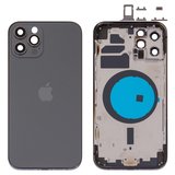 Корпус для iPhone 12 Pro, серый, с держателем SIM-карты, с боковыми кнопками, graphite