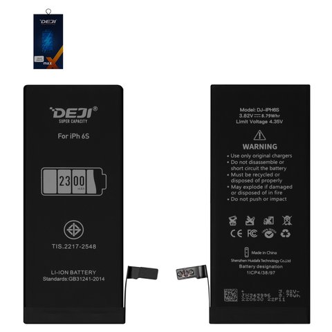 Акумулятор Deji для Apple iPhone 6S, Li ion, 3,82 B, 2300 мАг, збільшена ємність, original IC