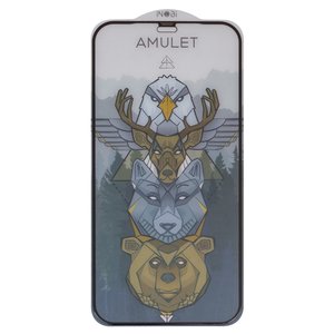 Защитное стекло iNobi Amulet для Apple iPhone 12, iPhone 12 Pro, Full Glue, Anti Static, без упаковки , черный, cлой клея нанесен по всей поверхности