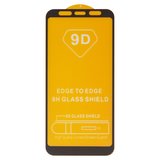 Защитное стекло для Samsung A605 Dual Galaxy A6+ (2018), совместимо с чехлом, Full Glue, (без упаковки), черный