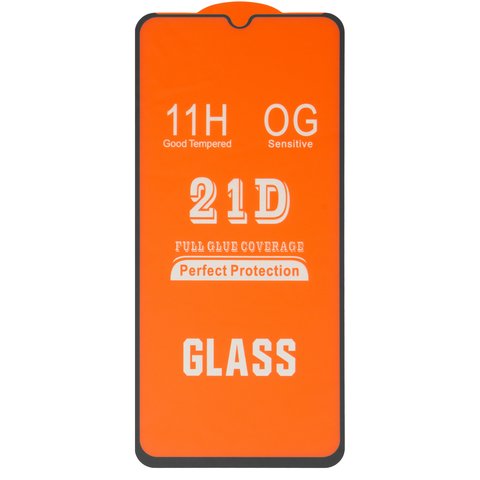 Захисне скло для Oppo A18, A38, A77 4G, A77s, сумісне з чохлом, Full Glue, без упаковки , чорний, шар клею нанесений по всій поверхні
