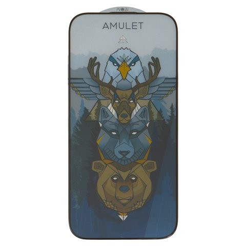 Защитное стекло iNobi Amulet для Apple iPhone 16 Pro, Full Glue, Anti Static, черный, cлой клея нанесен по всей поверхности
