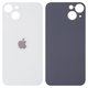 Задня панель корпуса для iPhone 13, біла, не потрібно знімати скло камери, Original (PRC), big hole