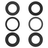 Скло камери для iPhone 15 Pro Max, чорне, без рамки, комплект 3 шт., Original (PRC)