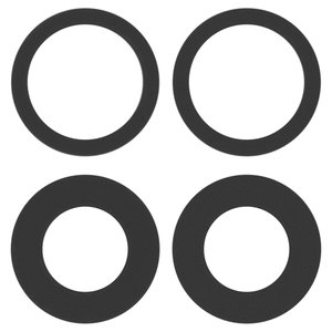 Скло камери для iPhone 16, iPhone 16 Plus, чорне, без рамки, комплект 2 шт., Original PRC 