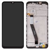 Дисплей для Xiaomi Redmi 9, чорний, з рамкою, (Box), M2004J19G, M2004J19C