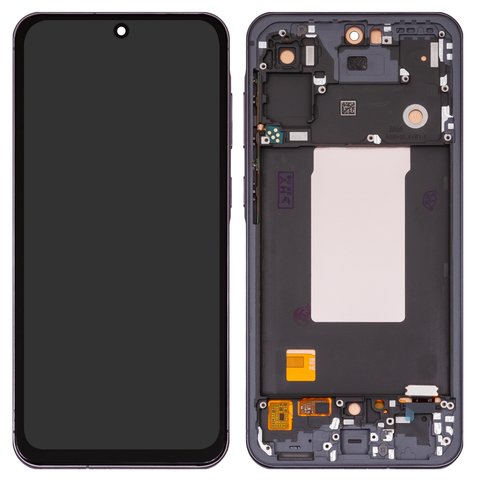 Дисплей для Samsung A566 Galaxy A56, черный, с рамкой, Сopy, TFT 