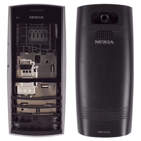 Housing compatible with Nokia X2 05, High Copy, black 