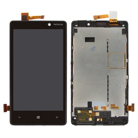 LCD compatible with Nokia 820 Lumia, black 