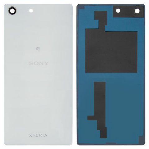 Panel trasero de carcasa puede usarse con Sony E5603 Xperia M5, E5606 Xperia M5, E5633 Xperia M5, E5653 Xperia M5, E5663 Xperia M5 Dual, blanco