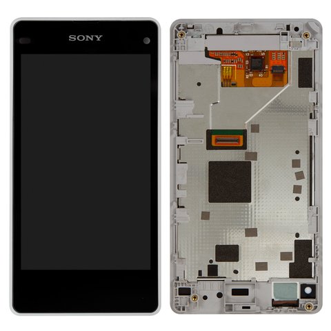 Pantalla LCD puede usarse con Sony D5503 Xperia Z1 Compact Mini, blanco, Original PRC 