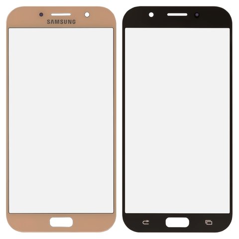 Стекло корпуса для Samsung A720F Galaxy A7 2017 , розовое