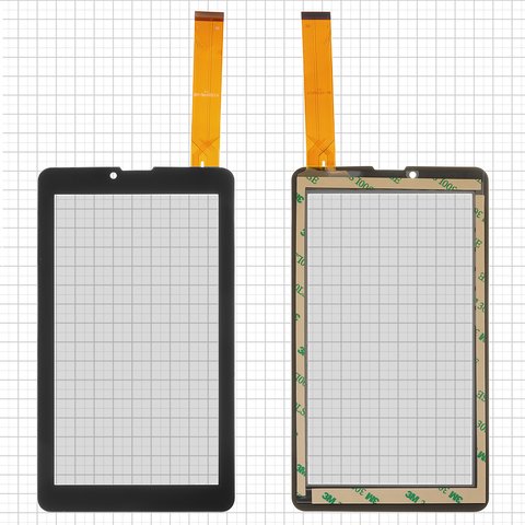 Сенсорный экран для China Tablet PC 7"; Irbis TZ63; Supra M72GG, черный, 104 мм, 30 pin, 183 мм, емкостный, 7", #YJ321FPC V0 FX 175 V1.0