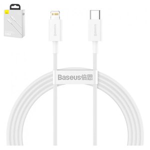USB кабель Baseus Superior, USB тип C, Lightning, 150 см, 20 Вт, белый, #CATLYS B02