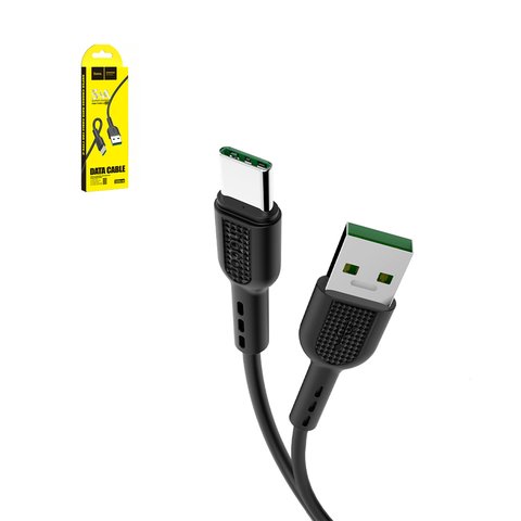 USB Cable Hoco X33, USB type A, USB type C, 100 cm, 5 A, black, VOOC  #6931474706119