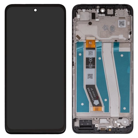 LCD compatible with Motorola Moto G14 PAYF0010IN, black, with frame, Original PRC  