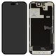 LCD compatible with iPhone 14 Pro, (black, with frame, (OLED), GX OEM hard)