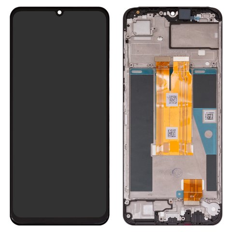 LCD compatible with Realme C63 4G, black, with frame, Original PRC  