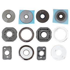 Camera Lens compatible with Xiaomi Poco F6, black, with frames 