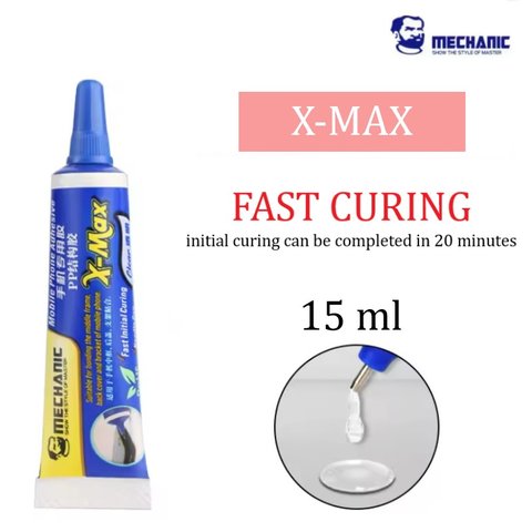 Adhesivos sellador Mechanic X MAX, para pegar pantallas táctiles, LCD, 15 ml, transparente, Уцінка!