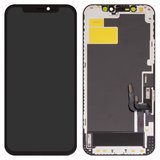 LCD compatible with iPhone 12, iPhone 12 Pro, (black, with frame, AAA, (TFT), ZY, LTPS HD+)
