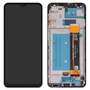 Pantalla LCD puede usarse con Samsung A235 Galaxy A23, A236B Galaxy A23 5G, M236B Galaxy M23, M336B Galaxy M33, negro, con marco, Box 