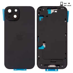 Carcasa puede usarse con iPhone 15, negro, con botones laterales,  con sujetador de tarjeta SIM, Original PRC , EU version