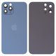 Housing Back Cover compatible with iPhone 12 Pro, (dark blue, with camera lens, small hole)