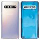 Housing Back Cover compatible with Samsung G977 Galaxy S10 5G, (silver, with camera lens)