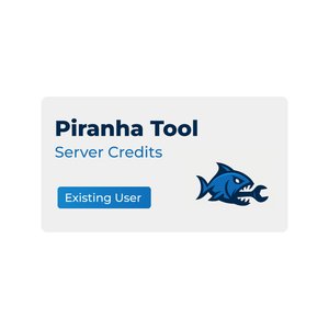 Créditos del servidor Piranha Tool recarga de cuenta existente 
