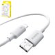 USB Cable Baseus Foamed Silicone, (USB type-A, Lightning, 100 cm, 2.4 A, white) #E0426901