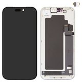 LCD compatible with iPhone 17 Pro, (black, with frame, HC, (AMOLED), GX OEM soft, 120Hz)