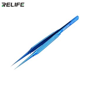 Pinzas para smd RELIFE RT 11C, recta, aleación de titanio, 140 mm