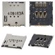SIM Card Connector compatible with Motorola XT1032 Moto G, XT1033 Moto G, XT1036 Moto G, XT890 RAZR i, XT910 Droid RAZR, XT912 RAZR MAXX