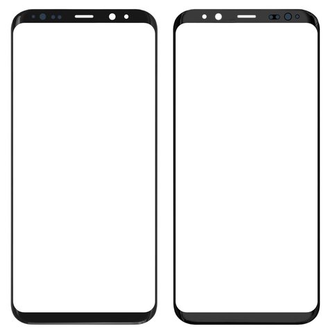 Housing Glass compatible with Samsung G955F Galaxy S8 Plus, black 