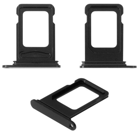 SIM Card Holder compatible with iPhone 13, black, double SIM 