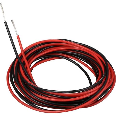 Wire In Silicone Insulation 26AWG, 0.13 mm², 1 m, black 